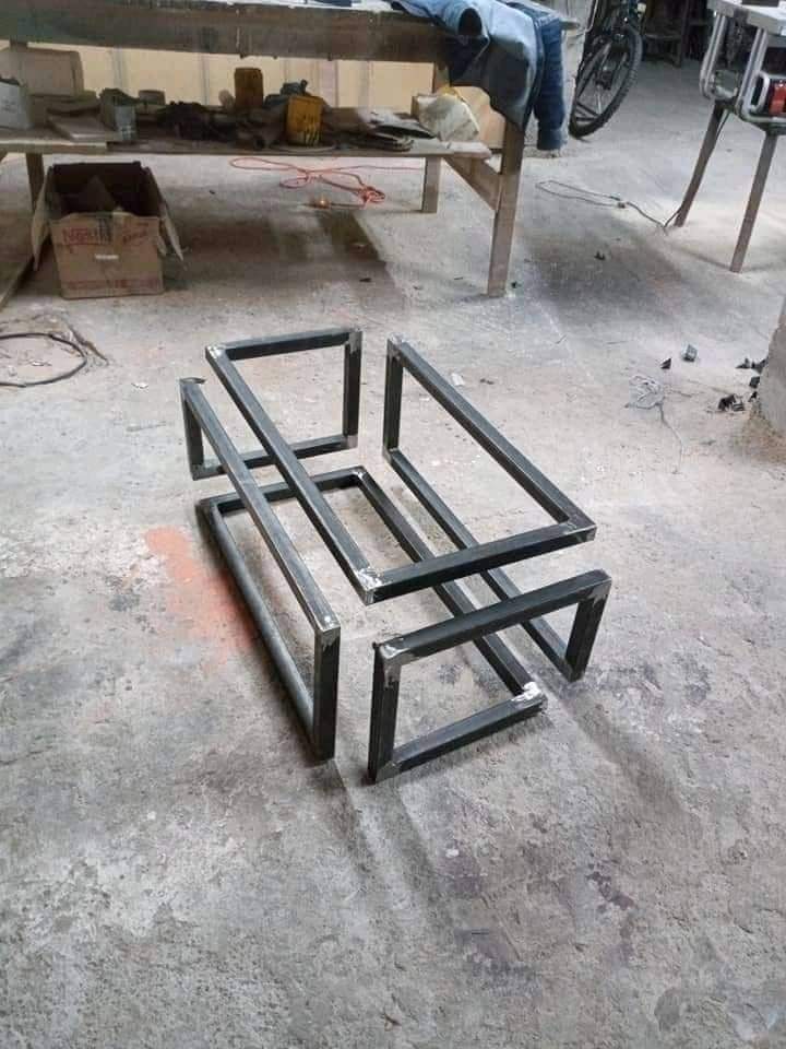 Romie Machine Shop coffee table metal frame
